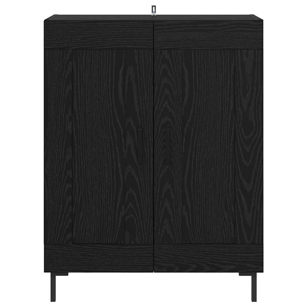 Buffet Chêne noir 69,5 x 34 x 90 cm Bois d'ingénierie et fer - XIOS