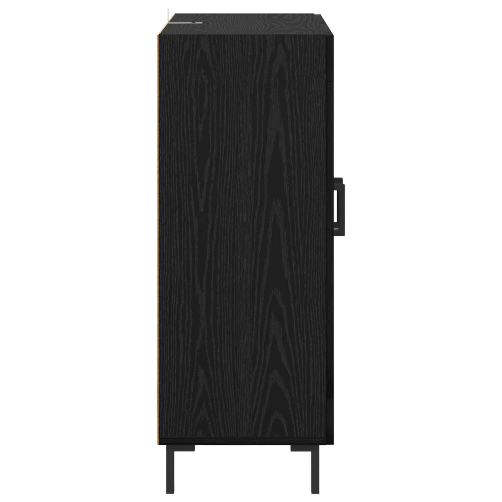 Buffet Chêne noir 69,5 x 34 x 90 cm Bois d'ingénierie et fer - XIOS