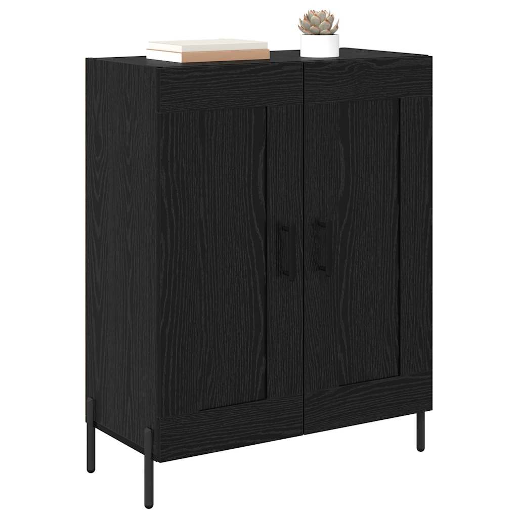 Buffet Chêne noir 69,5 x 34 x 90 cm Bois d'ingénierie et fer - XIOS
