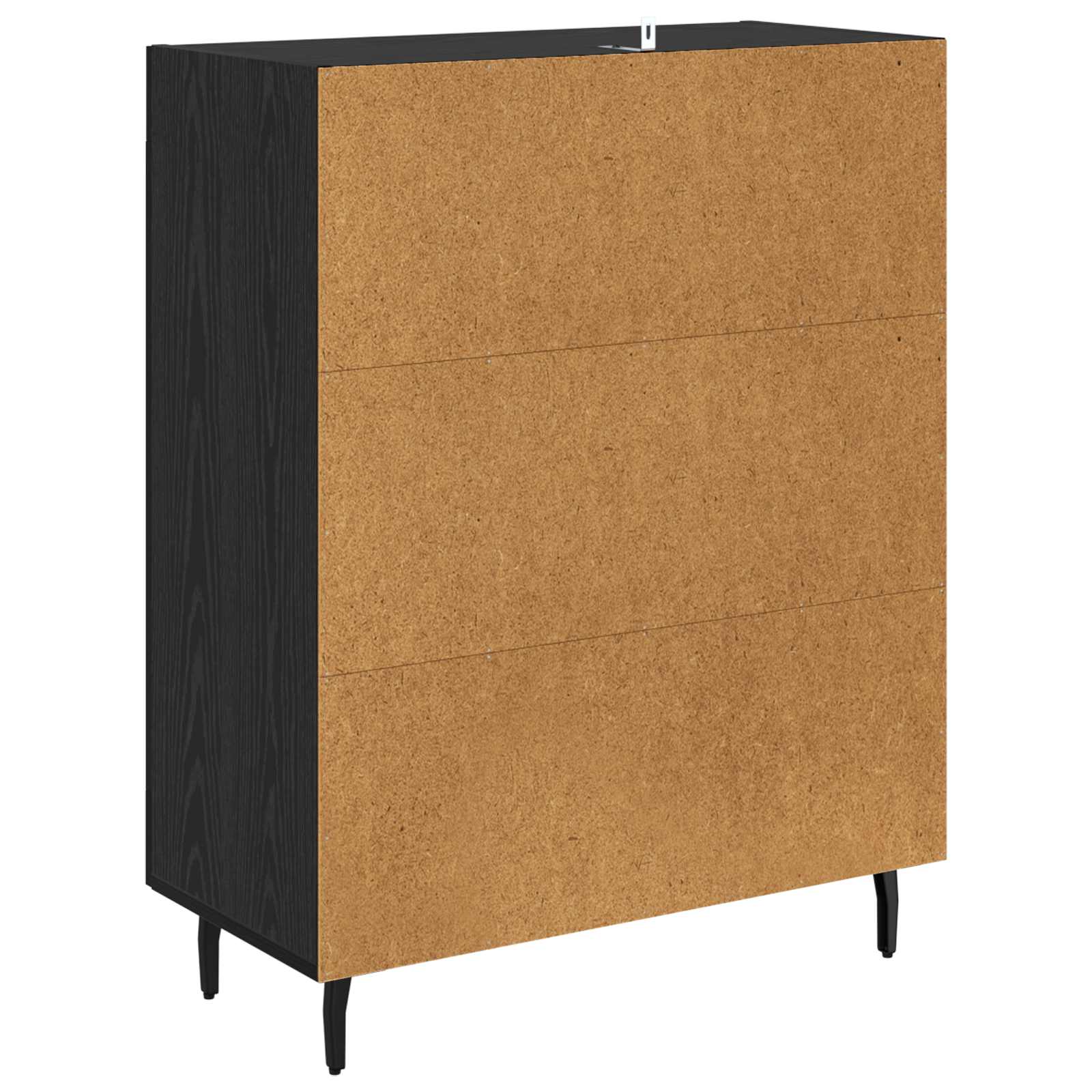 Buffet Chêne noir 69,5 x 34 x 90 cm Bois d'ingénierie et fer - XIOS