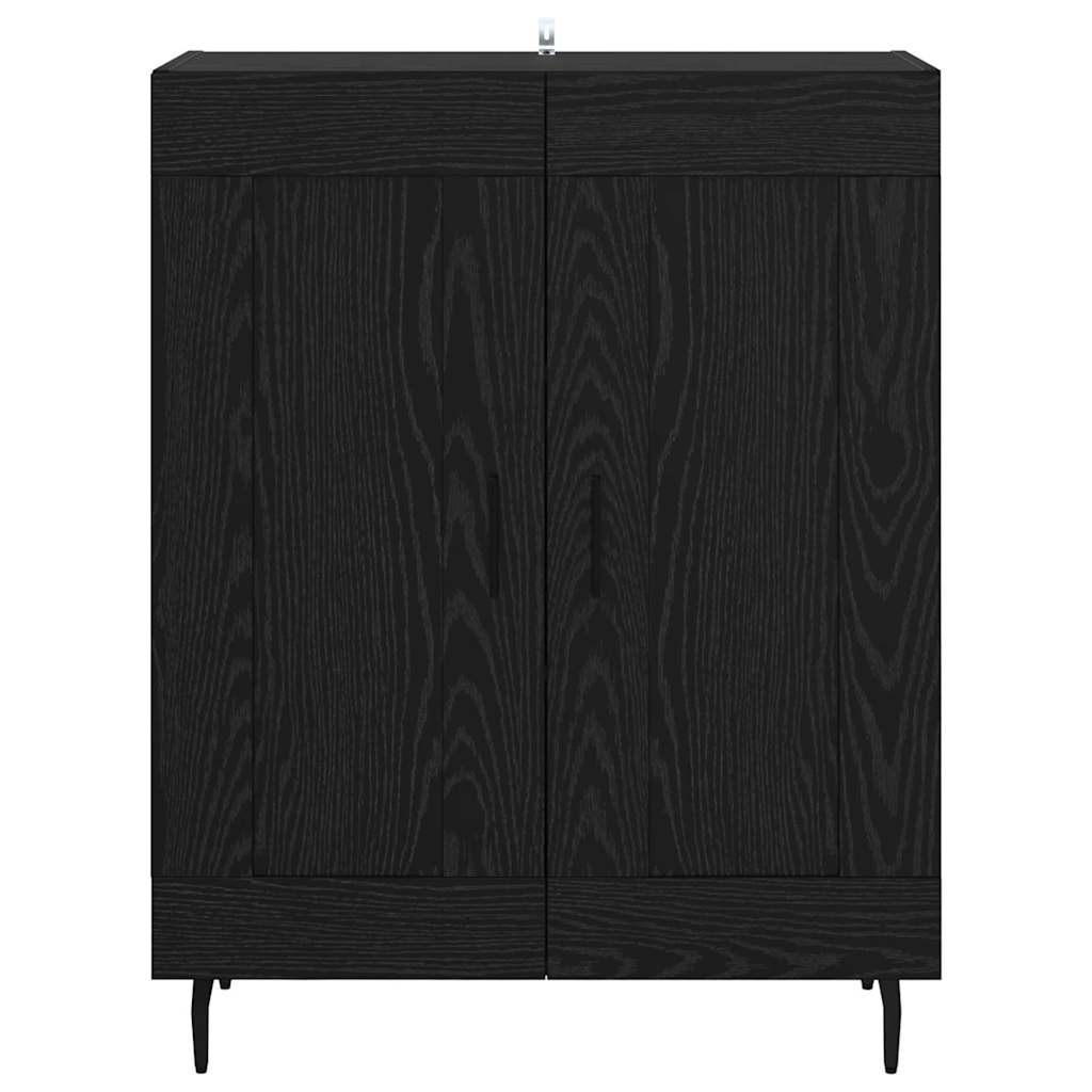Buffet Chêne noir 69,5 x 34 x 90 cm Bois d'ingénierie et fer - XIOS
