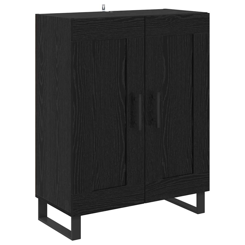 Buffet Chêne noir 69,5 x 34 x 90 cm Bois d'ingénierie et fer - XIOS