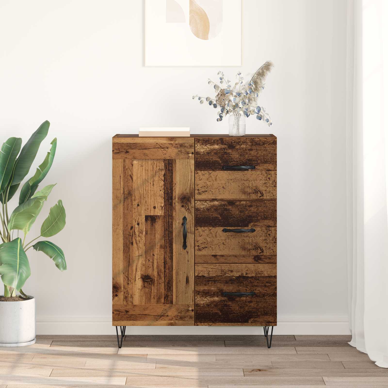 Buffet Bois ancien 69,5 x 34 x 90 cm Bois d’ingénierie - XIOS