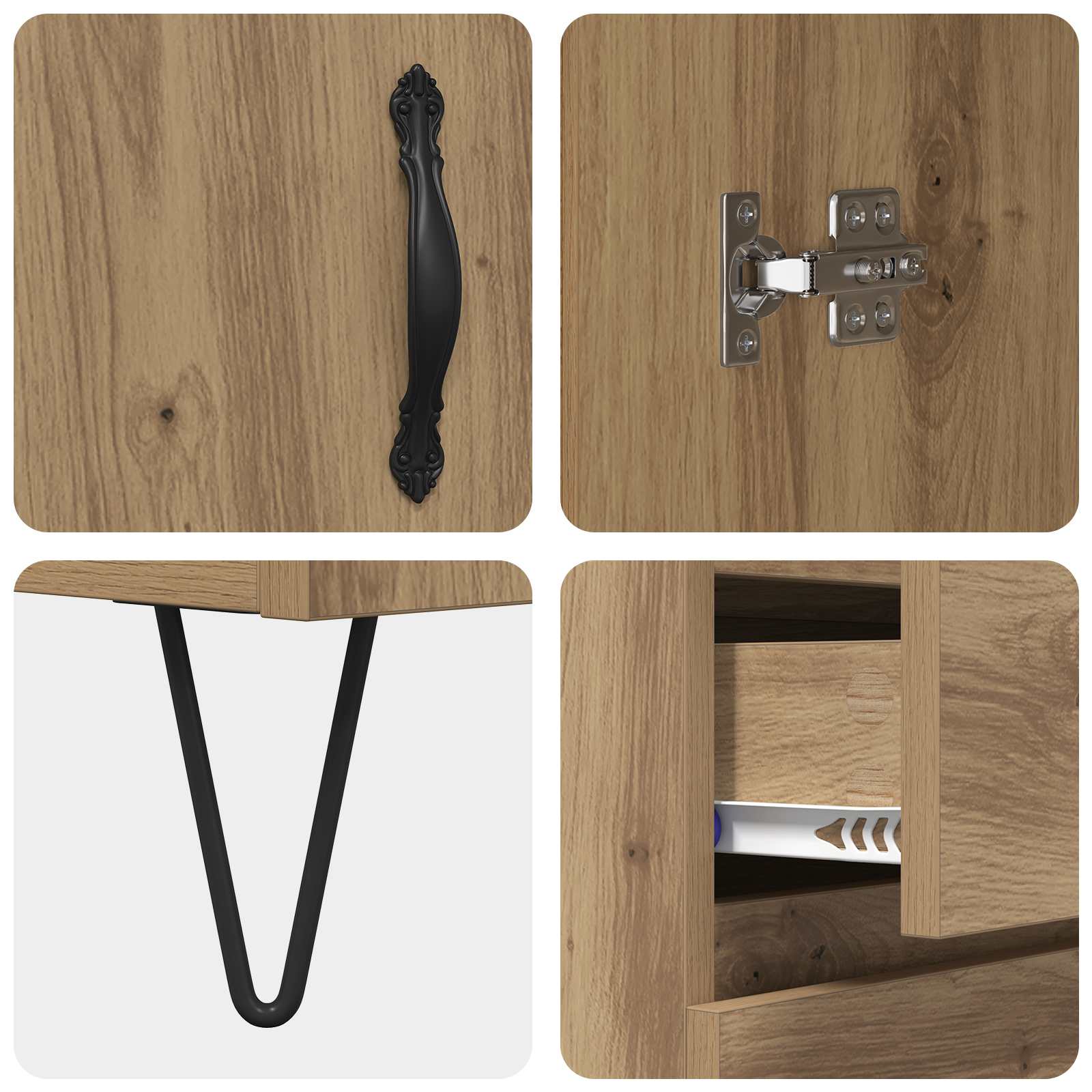 Buffet Chêne Artisanal 69,5 x 34 x 90 cm Bois d’ingénierie - XIOS