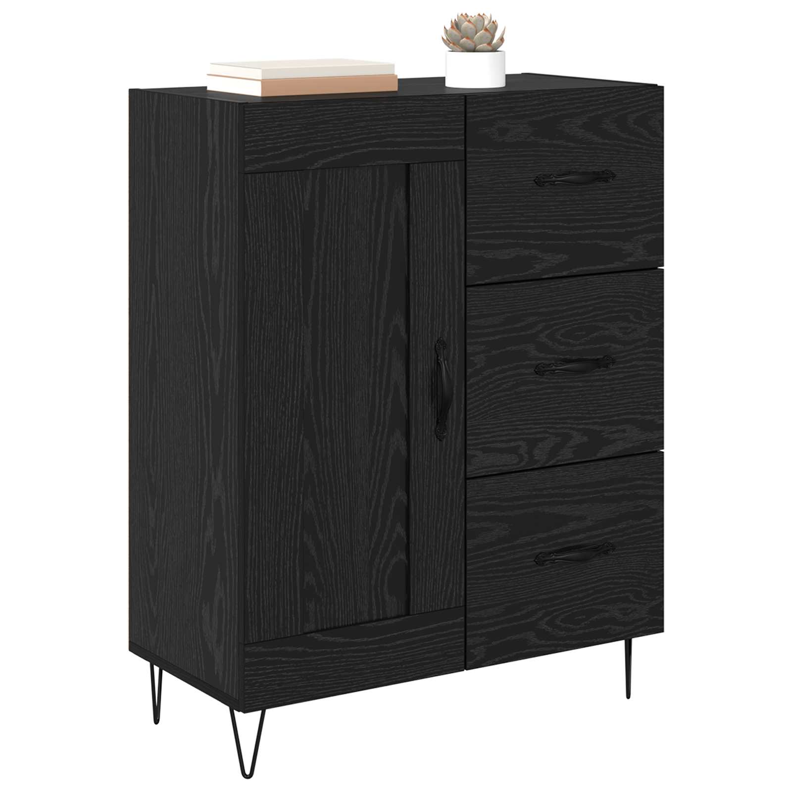 Buffet Chêne Noir 69,5 x 34 x 90 cm Bois d’ingénierie - XIOS