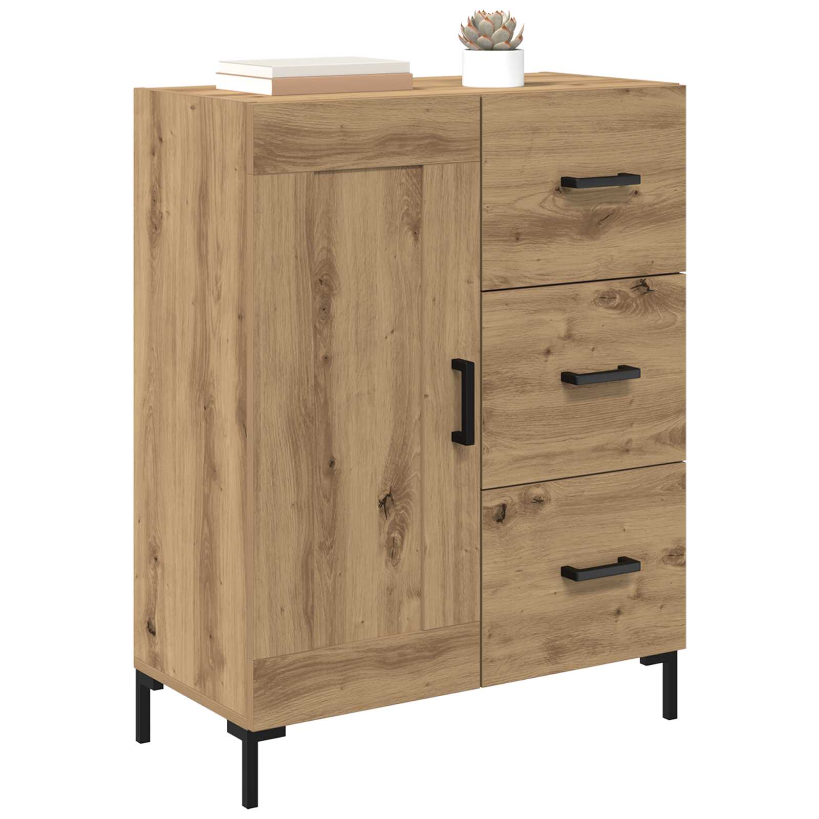 Buffet chêne artisanal 69,5 x 34 x 90 cm Bois d'ingénierie