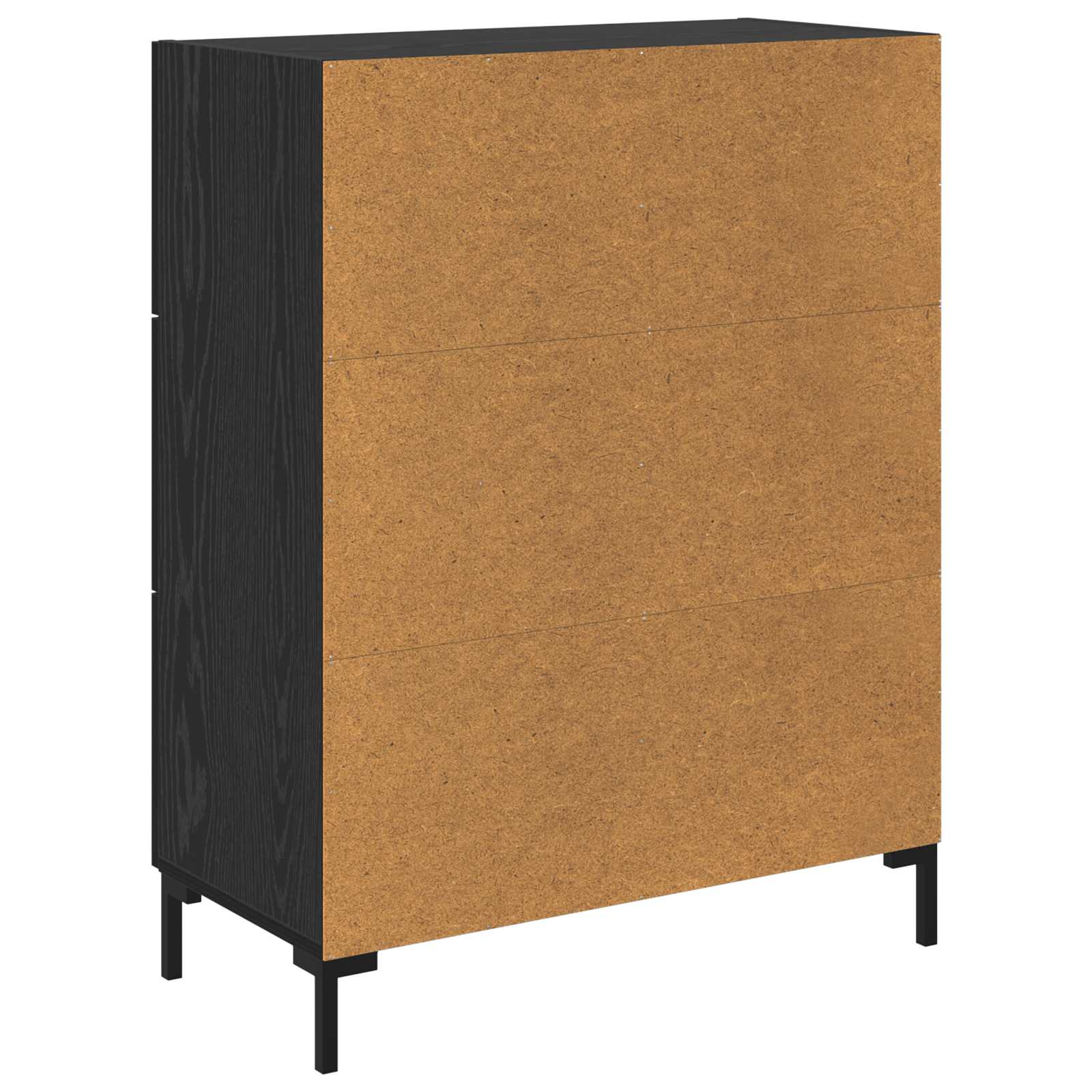 Buffet Chêne noir 69,5 x 34 x 90 cm Bois d'ingénierie