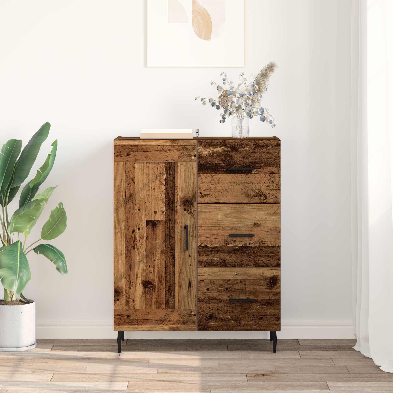 Buffet Bois Ancien 69,5 x 34 x 90 cm Bois d'ingénierie et fer - XIOS