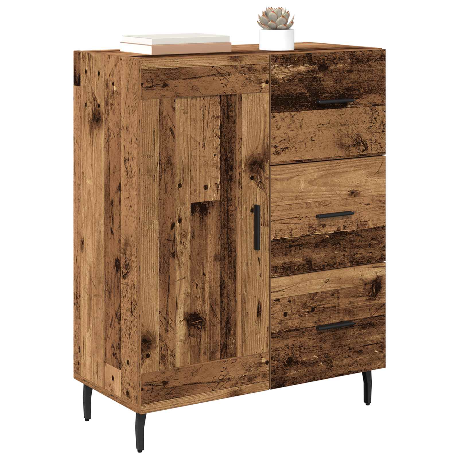 Buffet Bois Ancien 69,5 x 34 x 90 cm Bois d'ingénierie et fer - XIOS