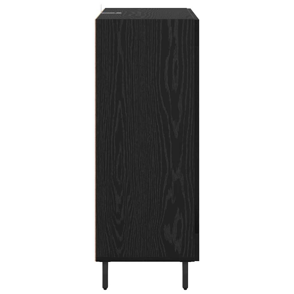 Buffet Chêne noir 69,5 x 34 x 90 cm Bois d'ingénierie et fer - XIOS