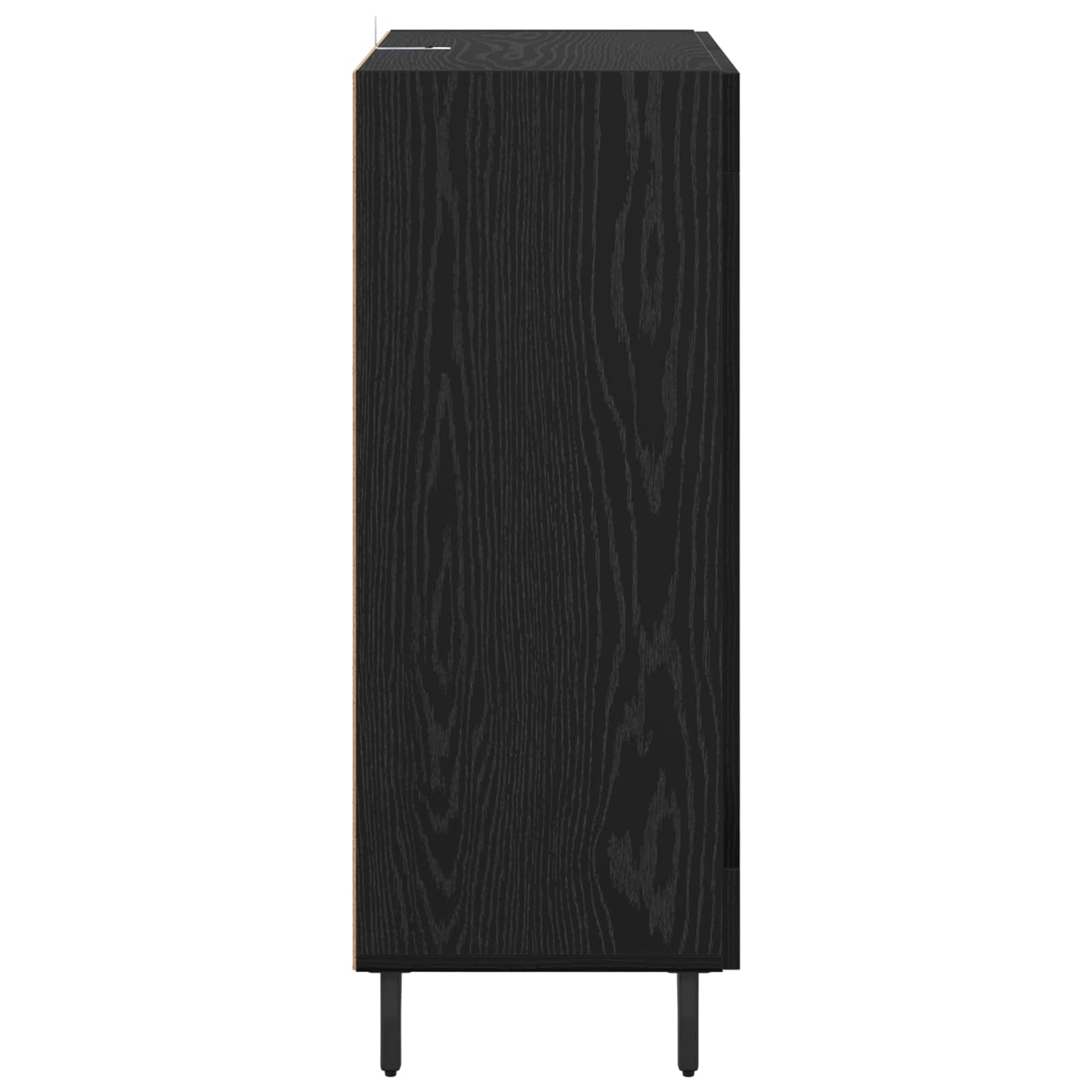 Buffet Chêne noir 69,5 x 34 x 90 cm Bois d'ingénierie et fer - XIOS