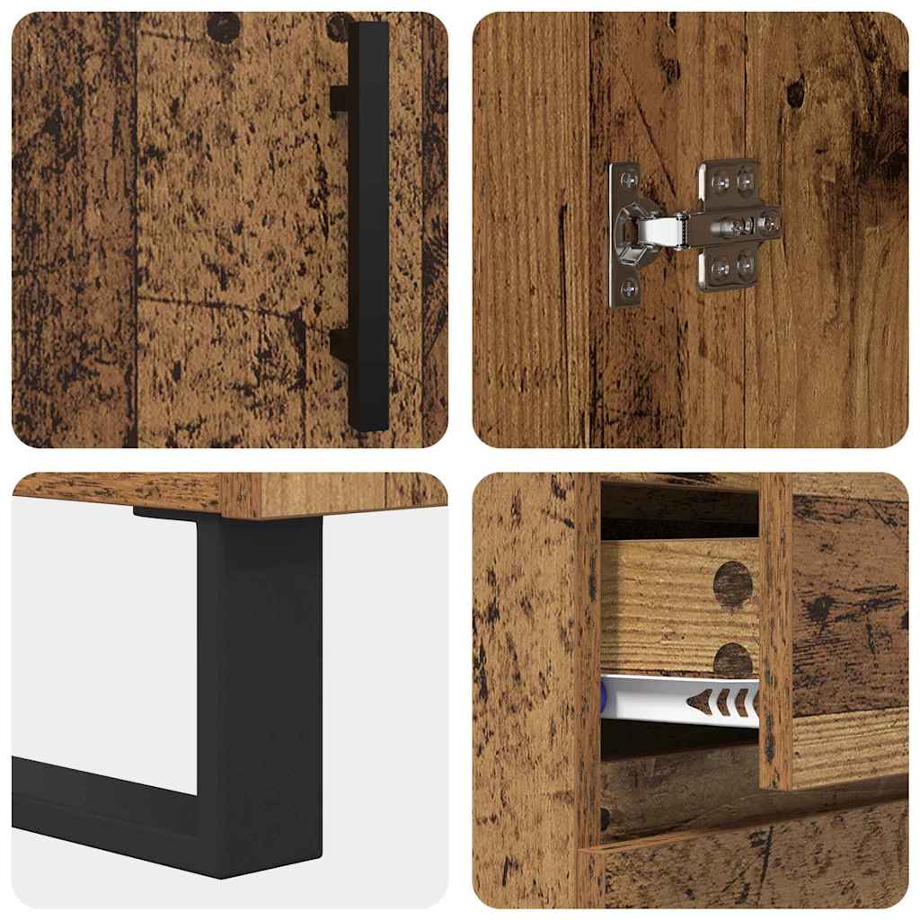 Buffet Bois Ancien 69,5 x 34 x 90 cm Bois d'ingénierie et fer - XIOS