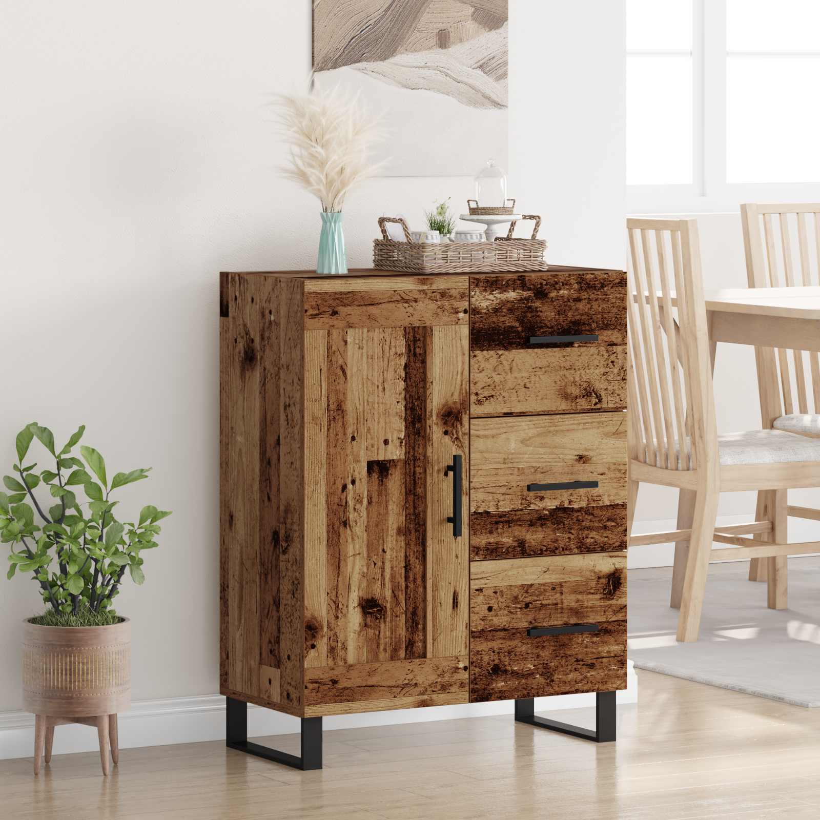Buffet Bois Ancien 69,5 x 34 x 90 cm Bois d'ingénierie et fer - XIOS