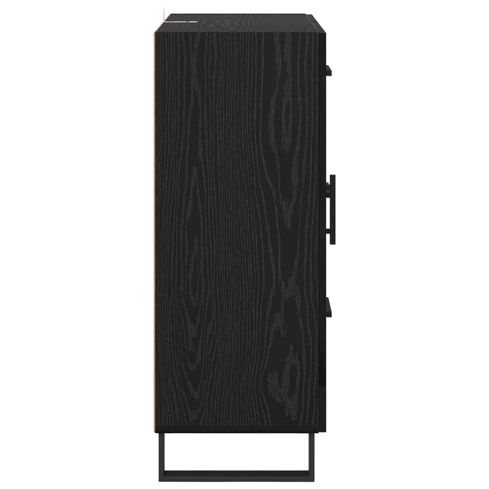 Buffet Chêne noir 69,5 x 34 x 90 cm Bois d'ingénierie et fer - XIOS