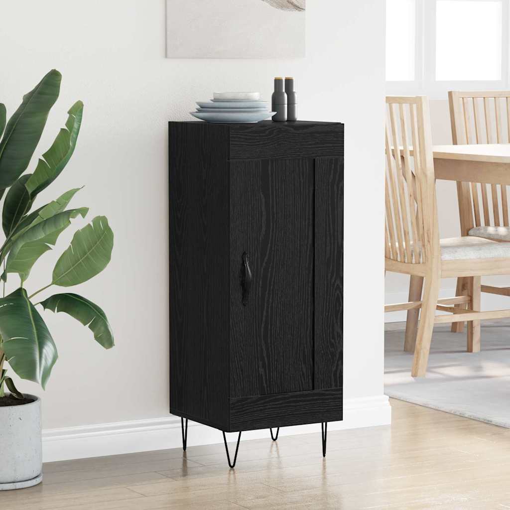 Buffet Chêne noir 34,5 x 34 x 90 cm Bois d'ingénierie et fer - XIOS