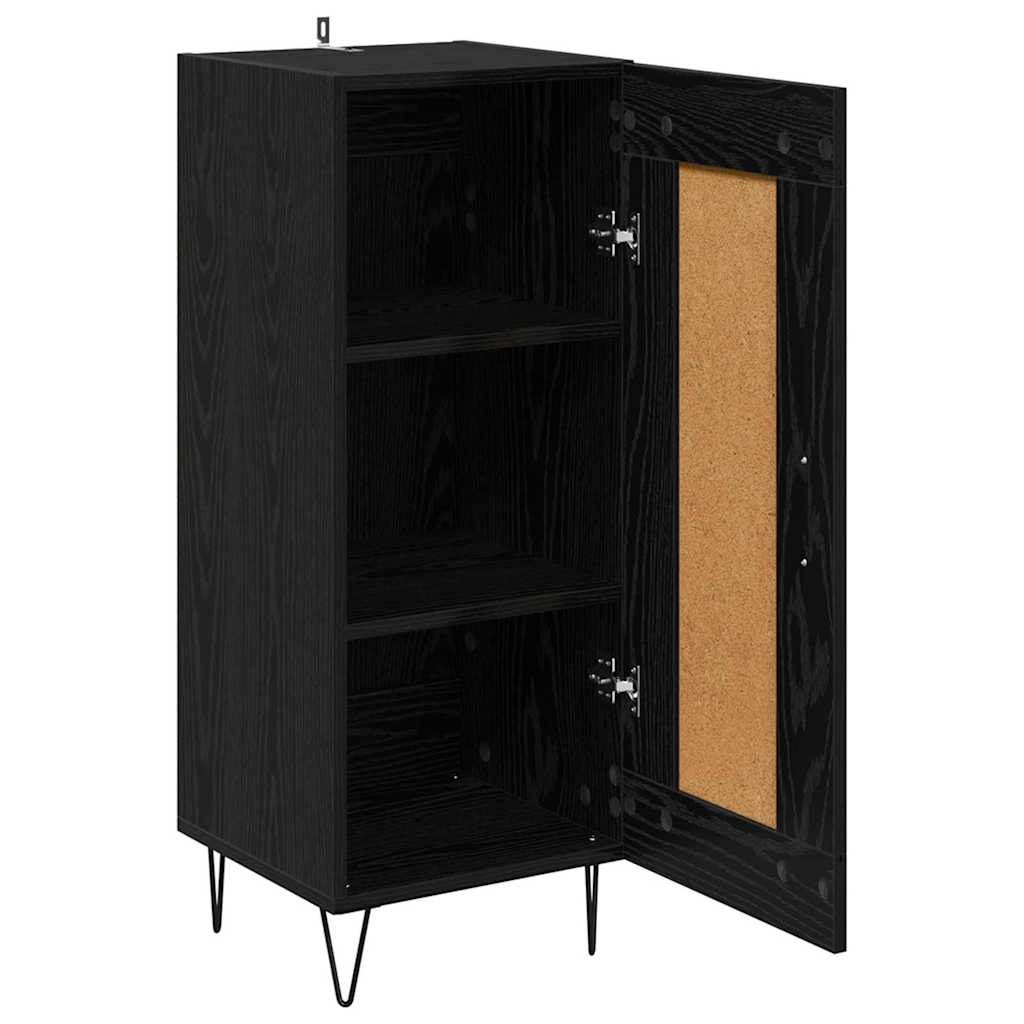 Buffet Chêne noir 34,5 x 34 x 90 cm Bois d'ingénierie et fer - XIOS