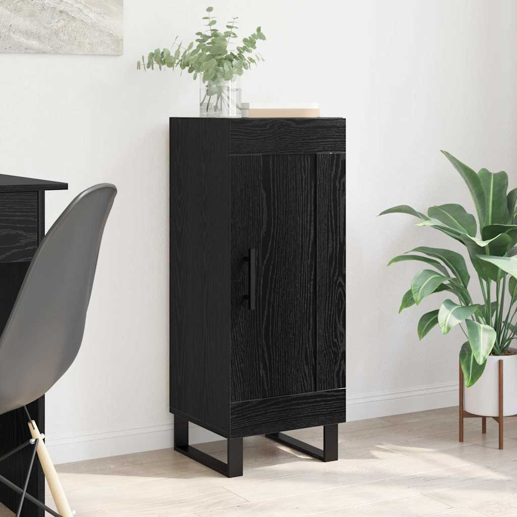 Buffet Chêne noir 34,5 x 34 x 90 cm Bois d'ingénierie et fer - XIOS