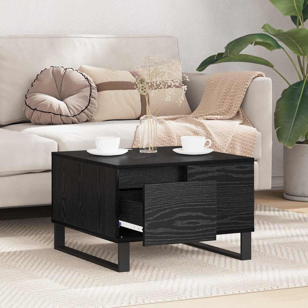 Table basse Chêne noir 55 x 55 x 36.5 cm Bois d'ingénierie - XIOS