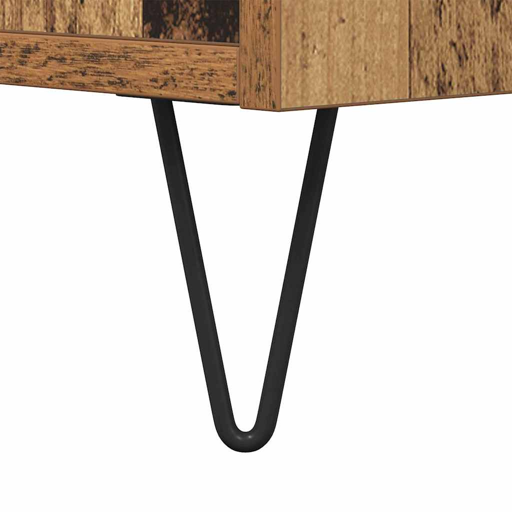 Table basse Bois ancien 80 x 80 x 36,5 cm Bois d'ingénierie - XIOS