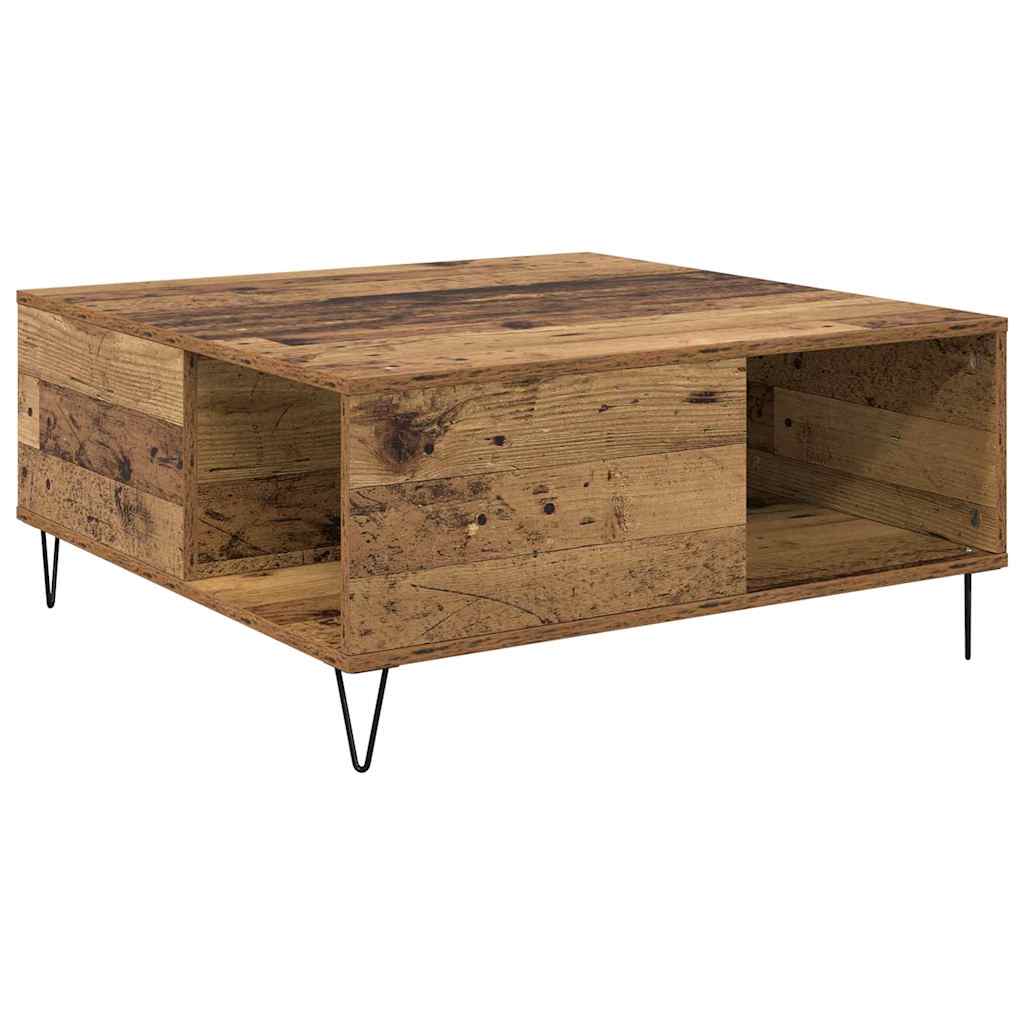 Table basse Bois ancien 80 x 80 x 36,5 cm Bois d'ingénierie - XIOS