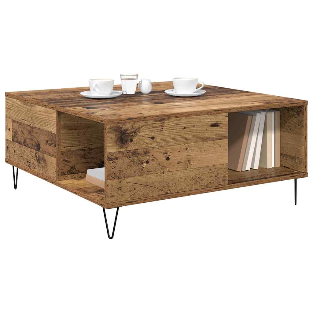 Table basse Bois ancien 80 x 80 x 36,5 cm Bois d'ingénierie - XIOS
