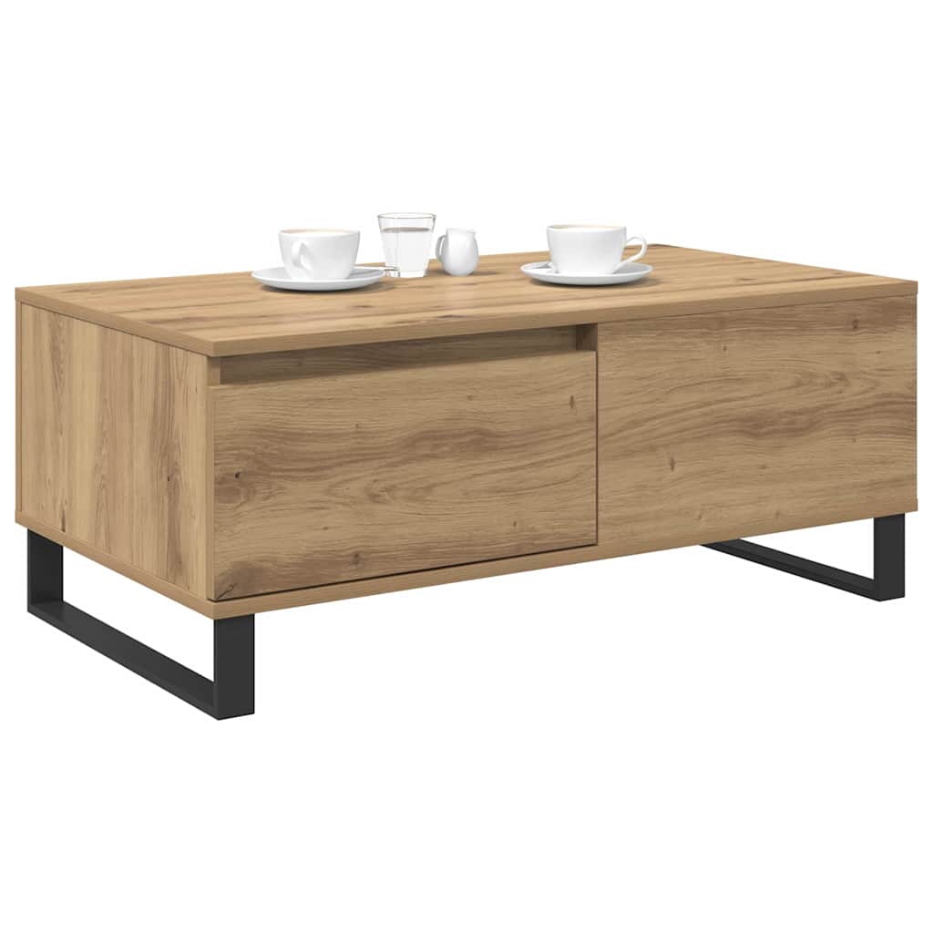 Table basse avec tiroir chêne artisanal Bois d'ingénierie - XIOS