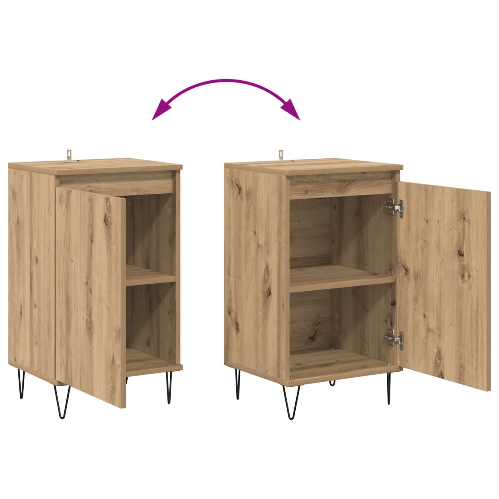 Buffet Chêne artisanal 40 x 35 x 70 cm Bois d'ingénierie - XIOS