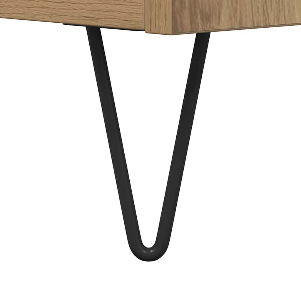 Buffet Chêne artisanal 40 x 35 x 70 cm Bois d'ingénierie et fer - XIOS