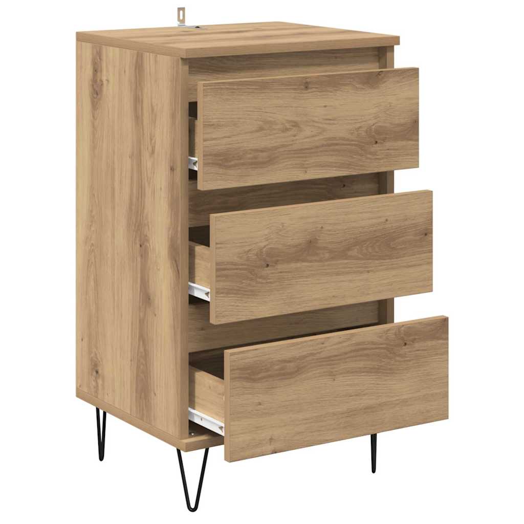 Buffet Chêne artisanal 40 x 35 x 70 cm Bois d'ingénierie et fer - XIOS