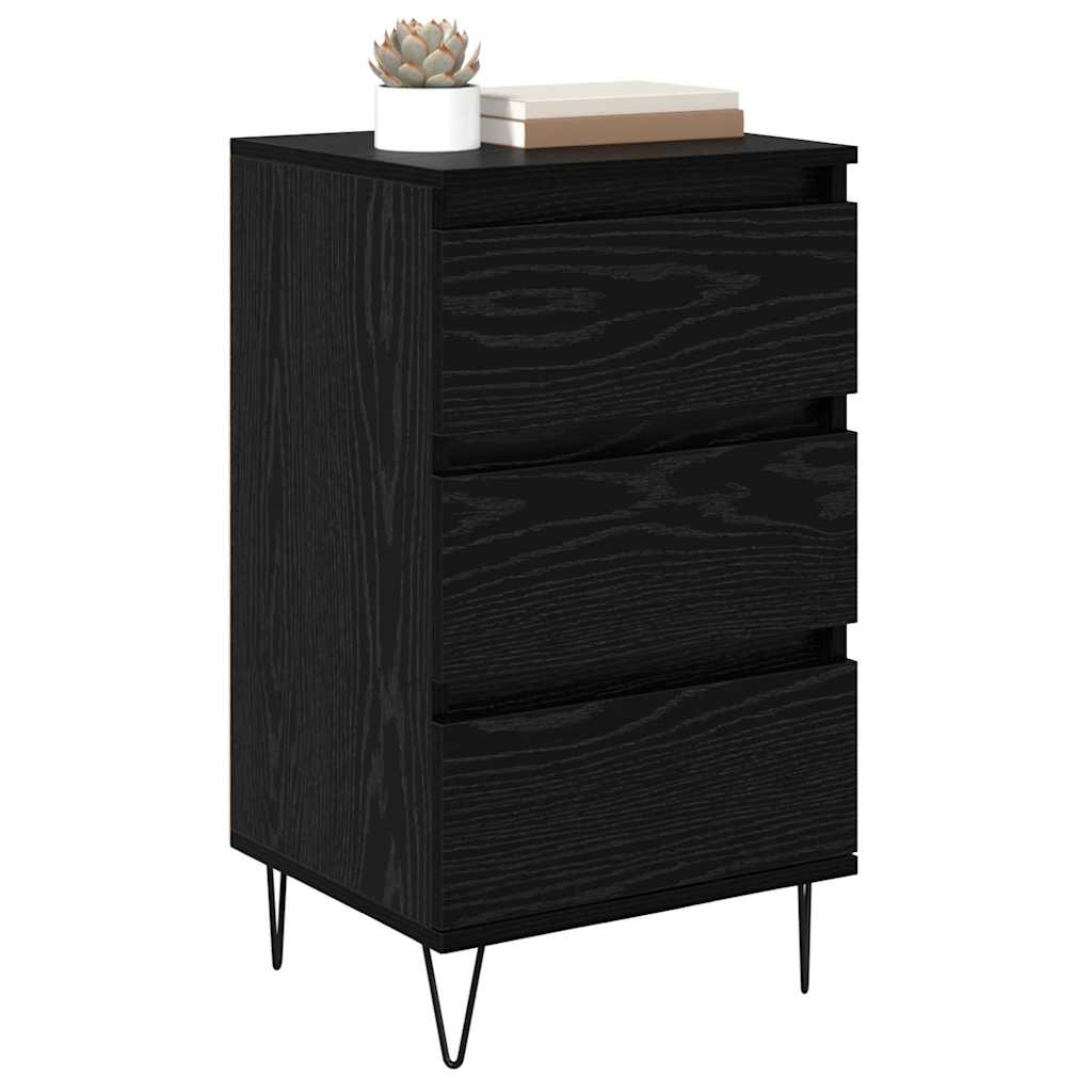 Buffet Chêne noir 40 x 35 x 70 cm Bois d'ingénierie et fer - XIOS