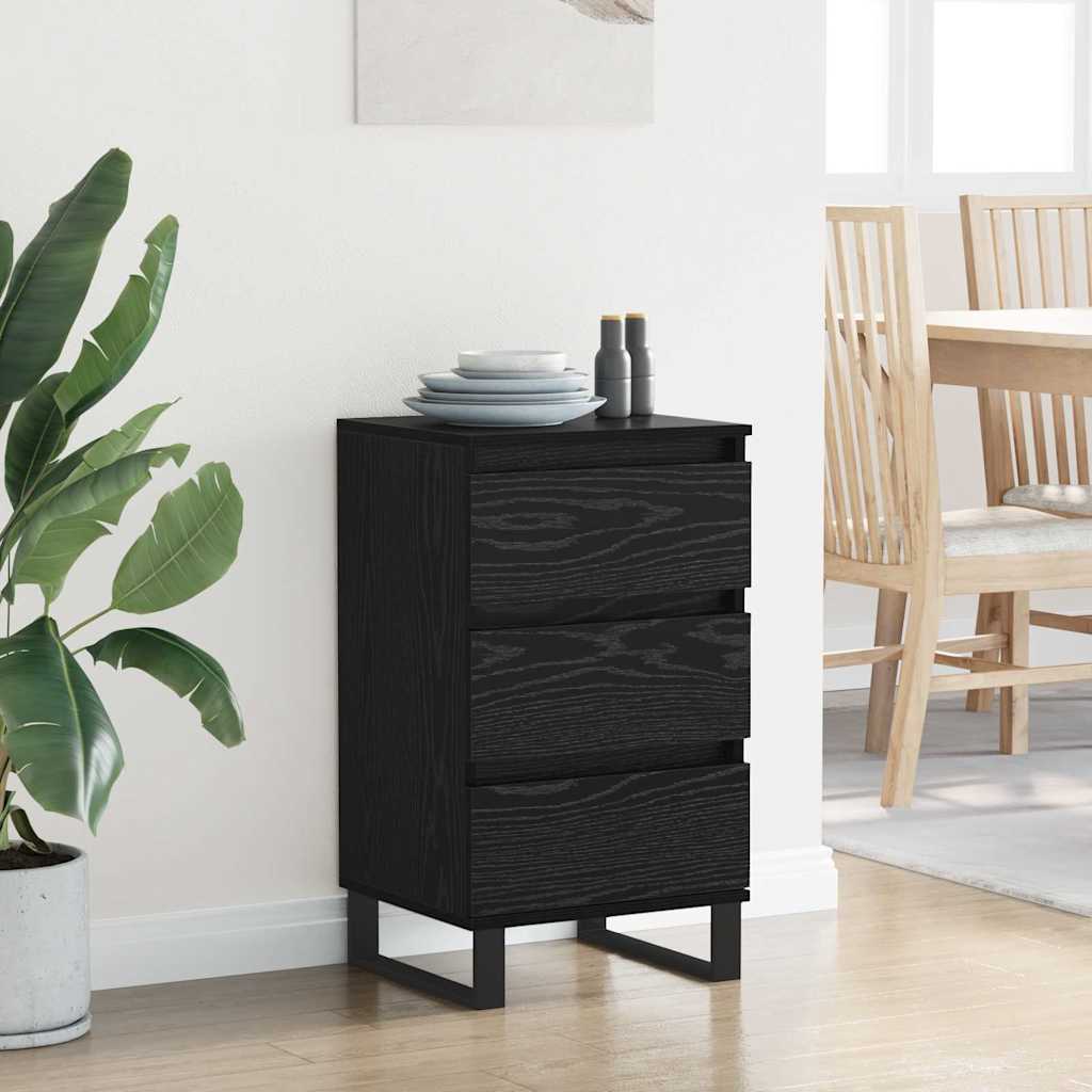 Buffet avec tiroir Chêne noir Bois d'ingénierie - XIOS