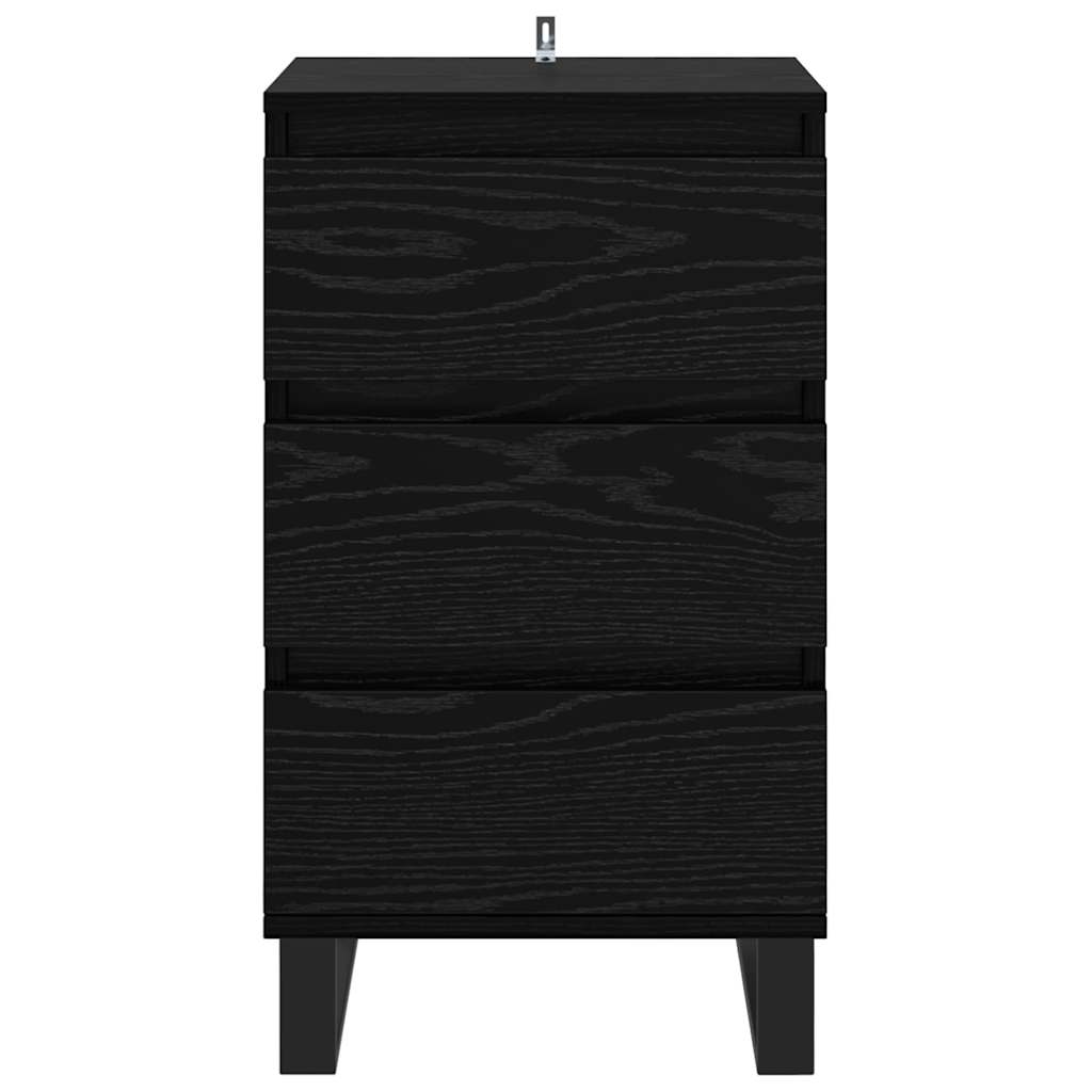 Buffet avec tiroir Chêne noir Bois d'ingénierie - XIOS