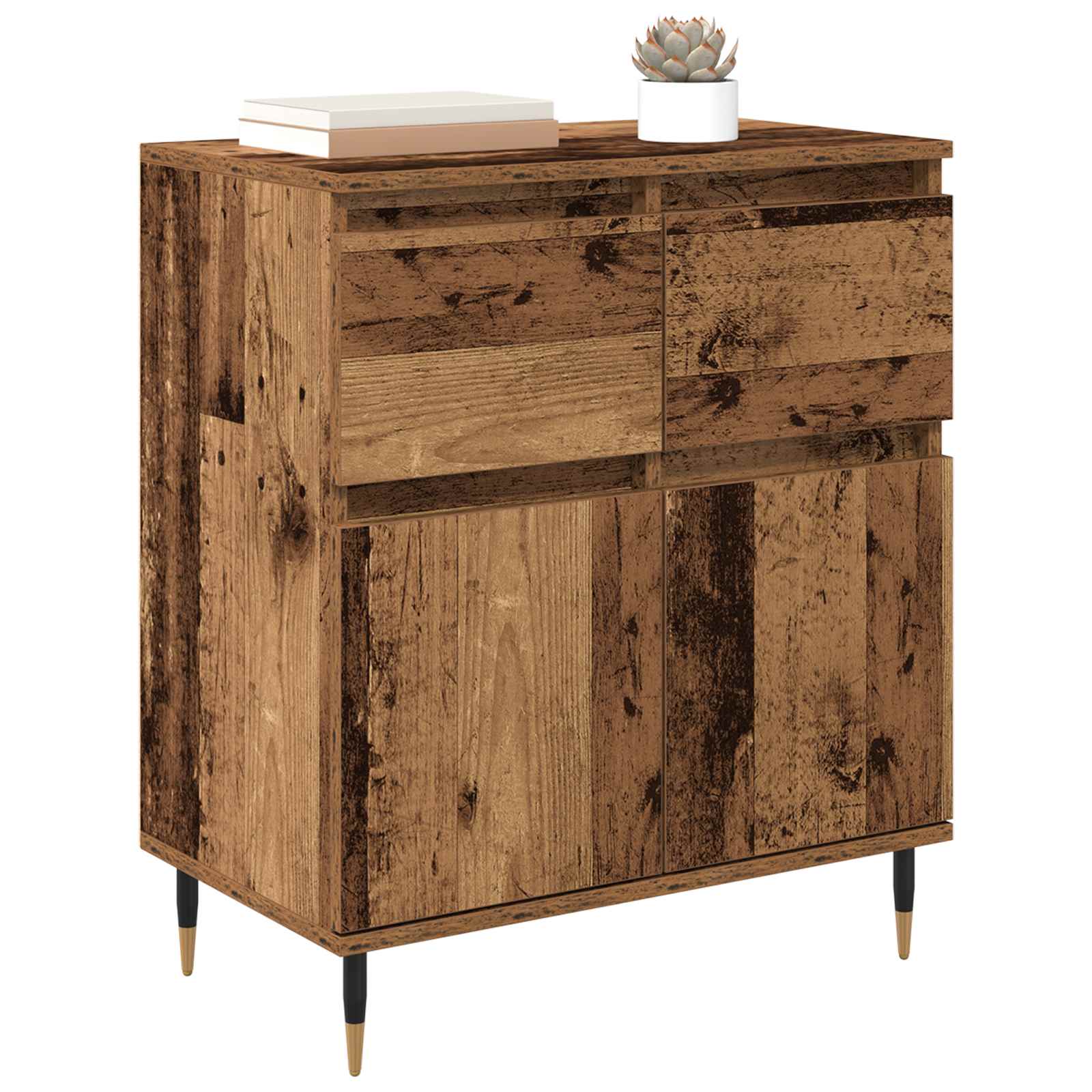Buffet Bois Ancien 60 x 35 x 70 cm Bois d'ingénierie et fer - XIOS