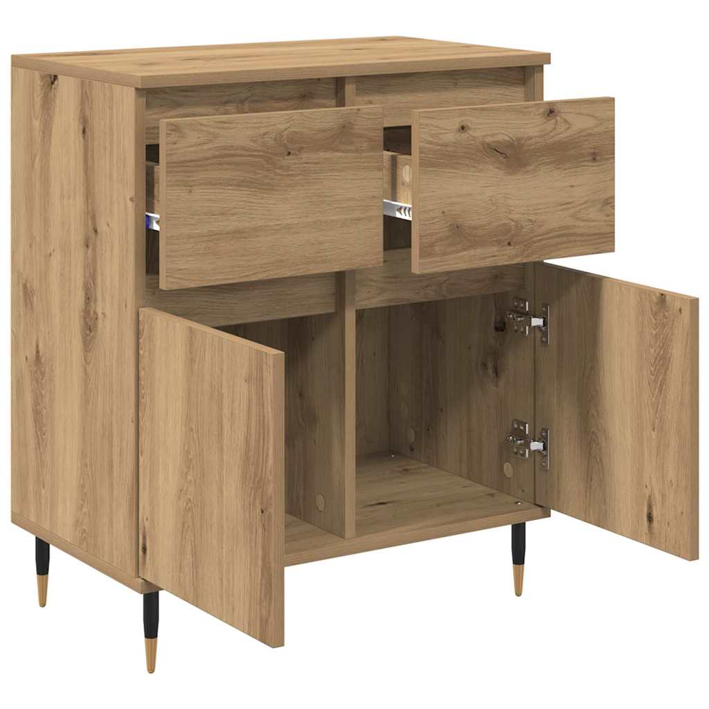 Buffet Chêne artisanal 60 x 35 x 70 cm Bois d'ingénierie et fer - XIOS