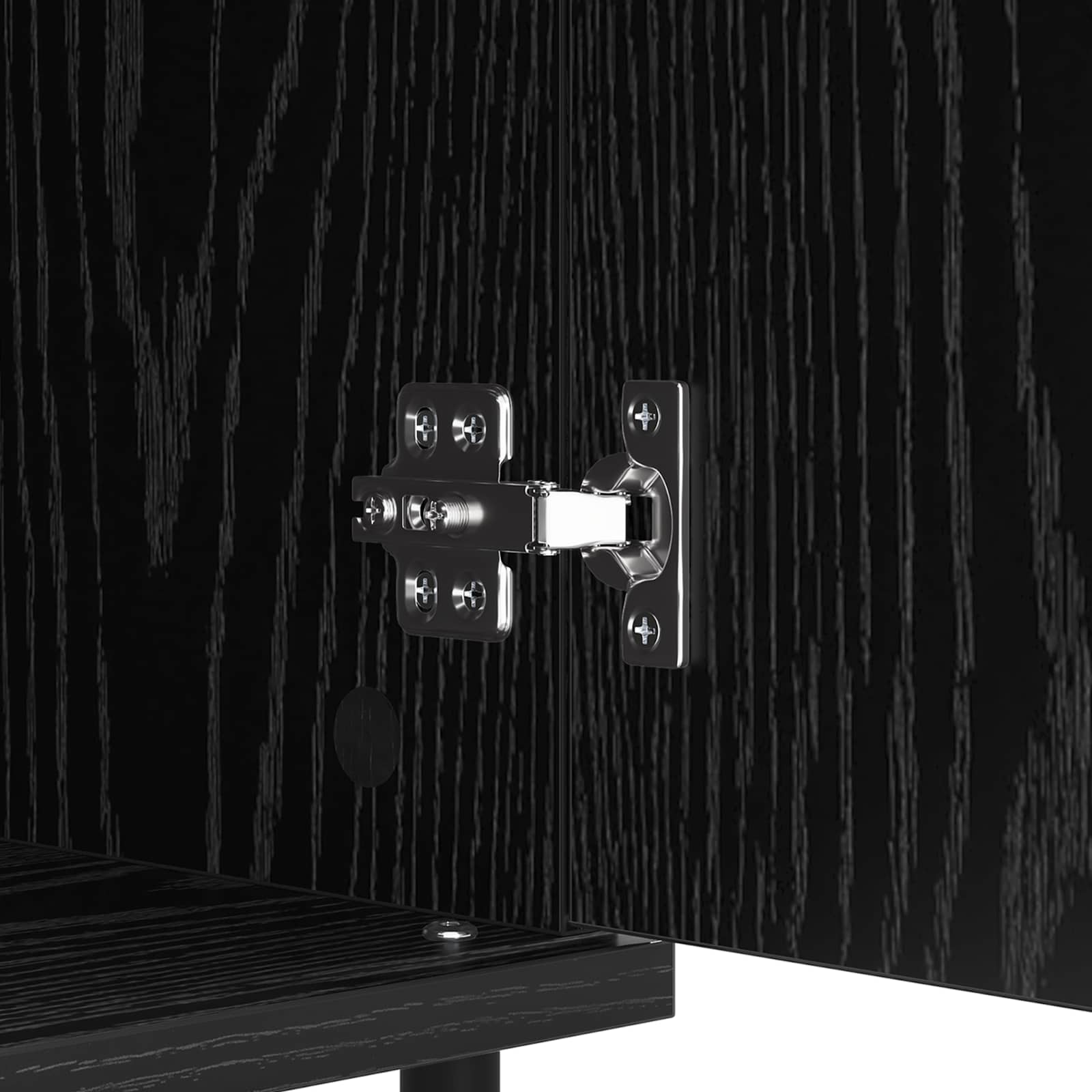 Buffet Chêne noir 60 x 35 x 70 cm Bois d'ingénierie et fer - XIOS