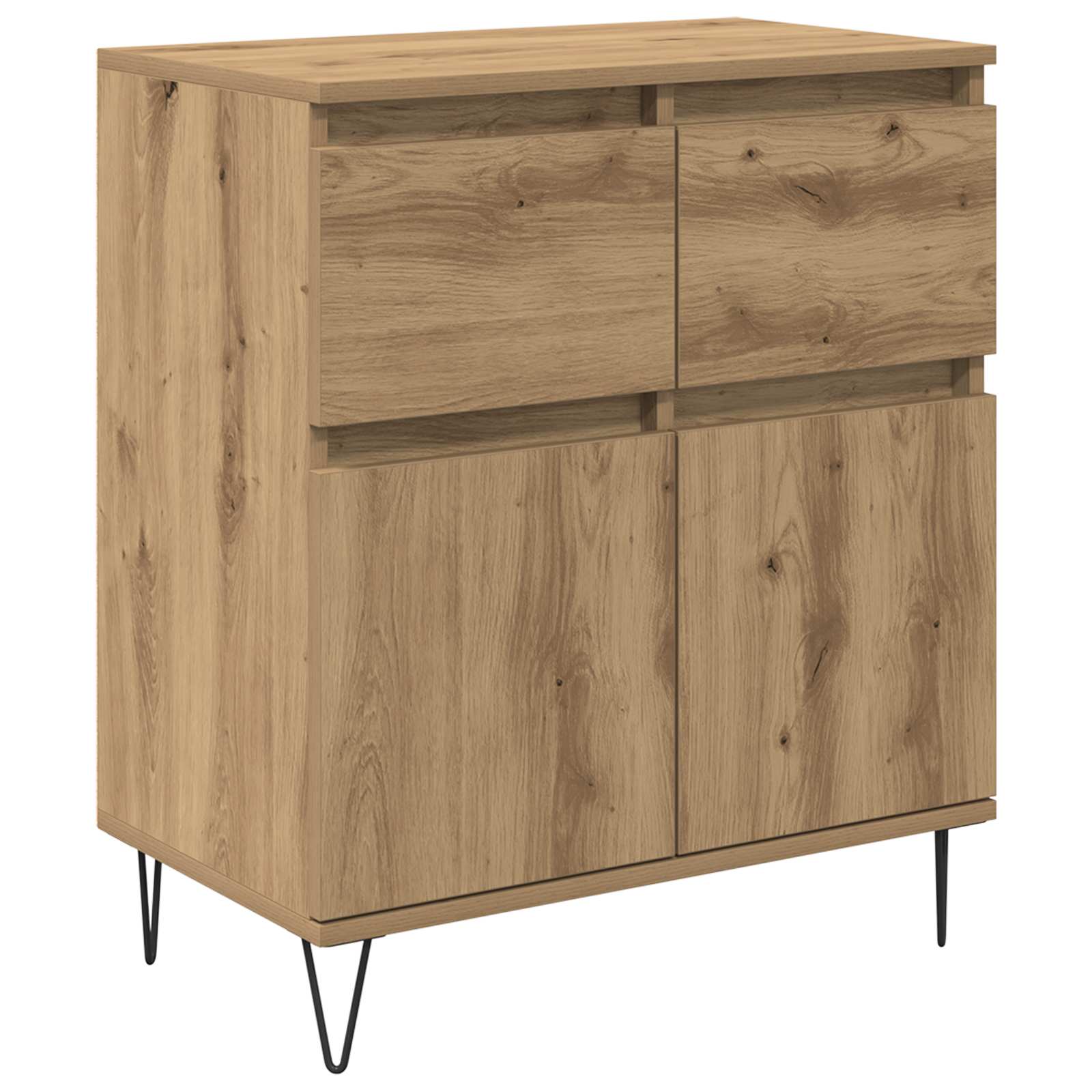 Buffet Chêne artisanal 60 x 35 x 70 cm Bois d'ingénierie et fer