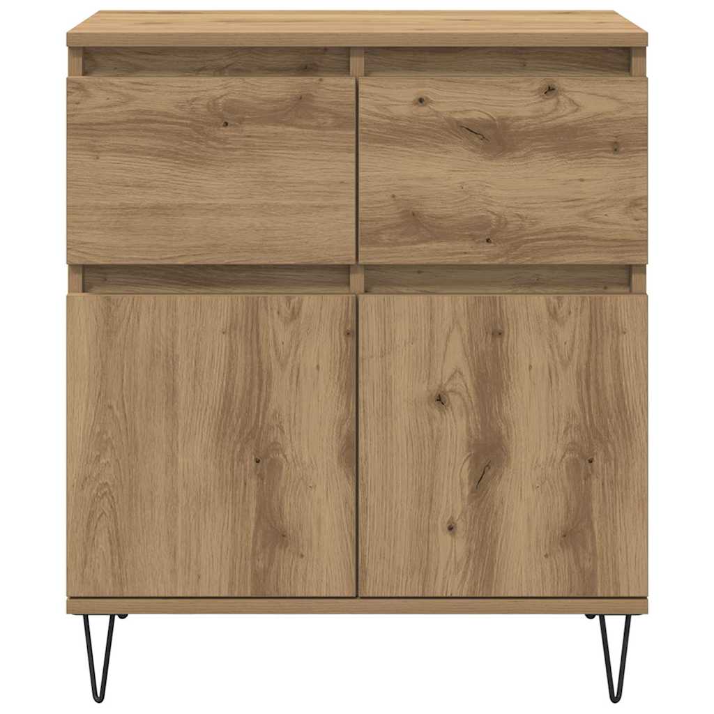 Buffet Chêne artisanal 60 x 35 x 70 cm Bois d'ingénierie et fer - XIOS