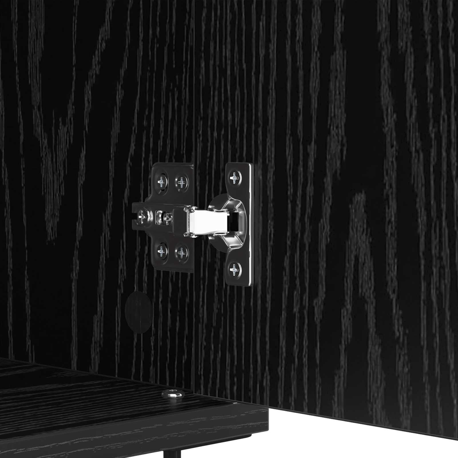 Buffet Chêne noir 60 x 35 x 70 cm Bois d'ingénierie et fer - XIOS