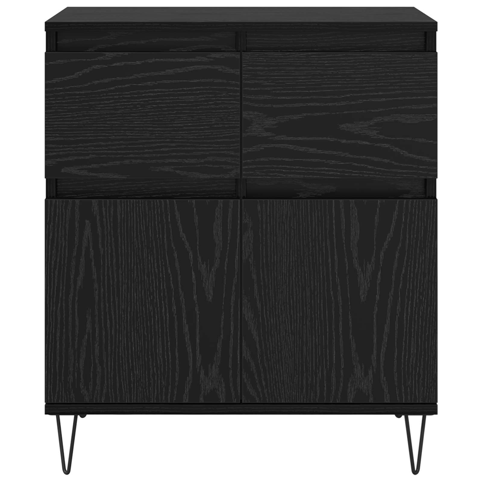 Buffet Chêne noir 60 x 35 x 70 cm Bois d'ingénierie et fer - XIOS
