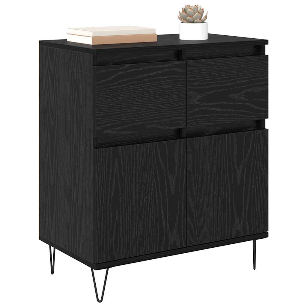 Buffet Chêne noir 60 x 35 x 70 cm Bois d'ingénierie et fer - XIOS