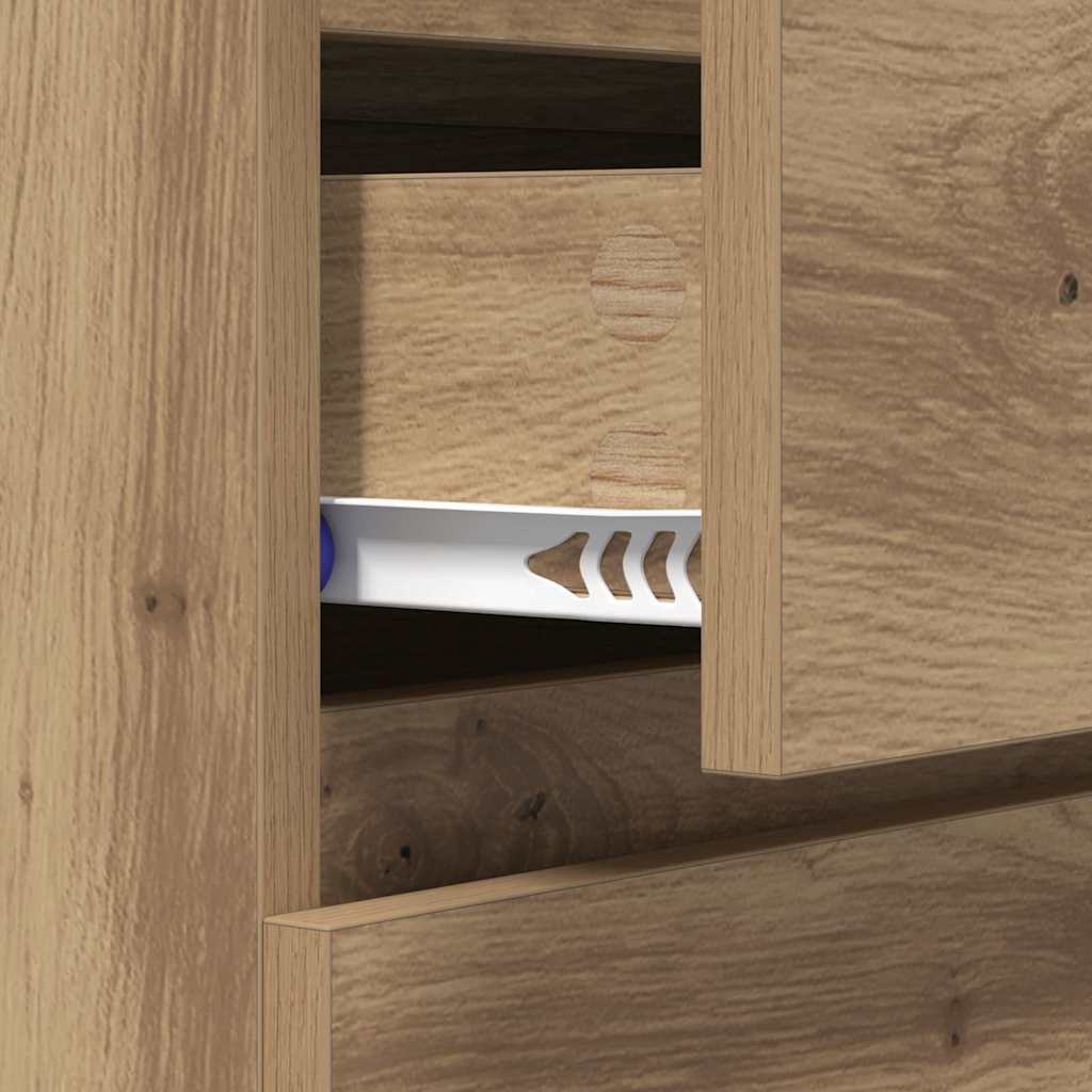 Buffet Chêne artisanal 60 x 35 x 70 cm Bois d'ingénierie et fer - XIOS