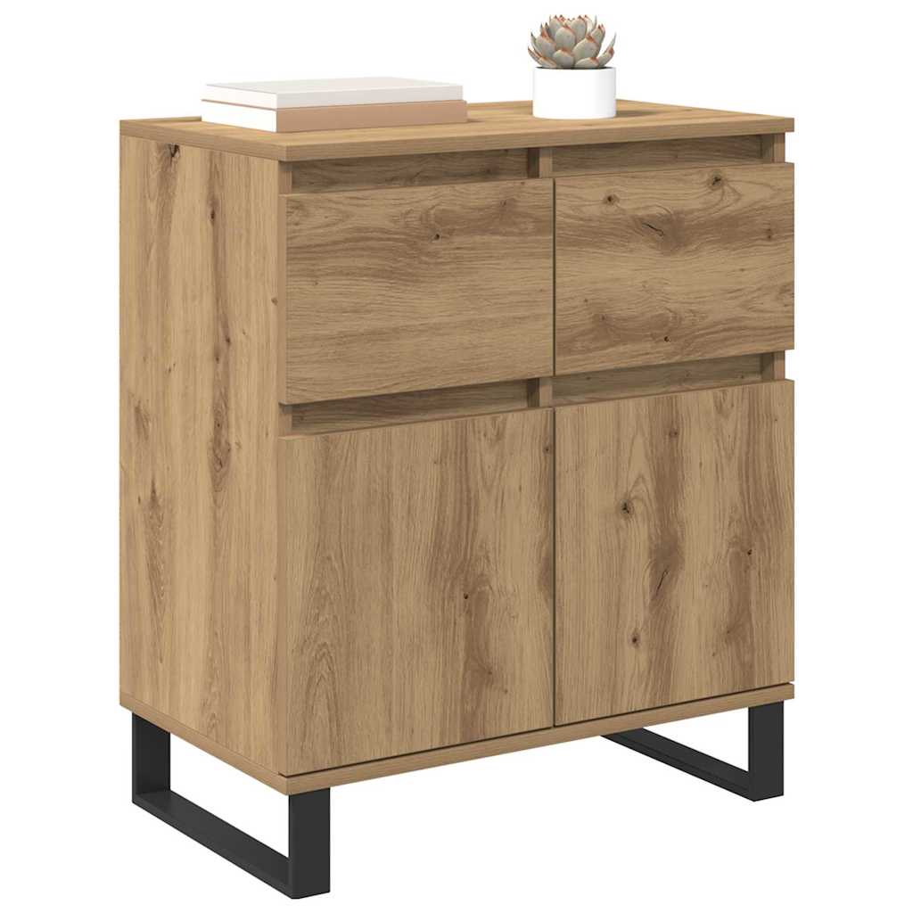 Buffet Chêne artisanal 60 x 35 x 70 cm Bois d'ingénierie et fer - XIOS