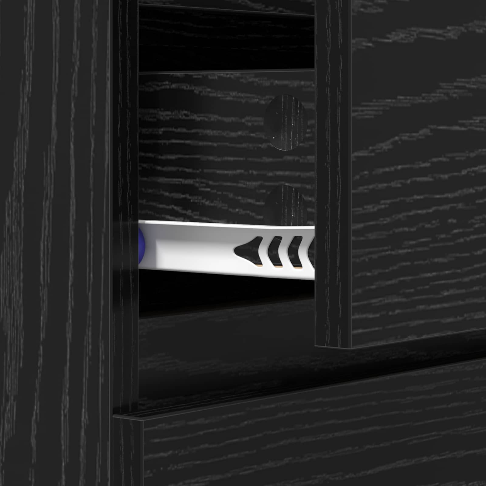 Buffet Chêne noir 60 x 35 x 70 cm Bois d'ingénierie et fer - XIOS