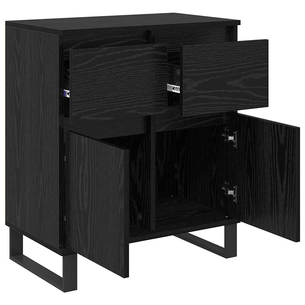 Buffet Chêne noir 60 x 35 x 70 cm Bois d'ingénierie et fer - XIOS