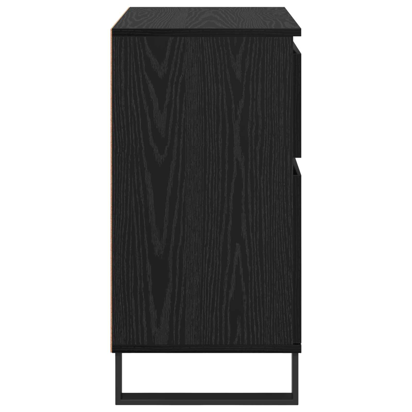 Buffet Chêne noir 60 x 35 x 70 cm Bois d'ingénierie et fer - XIOS