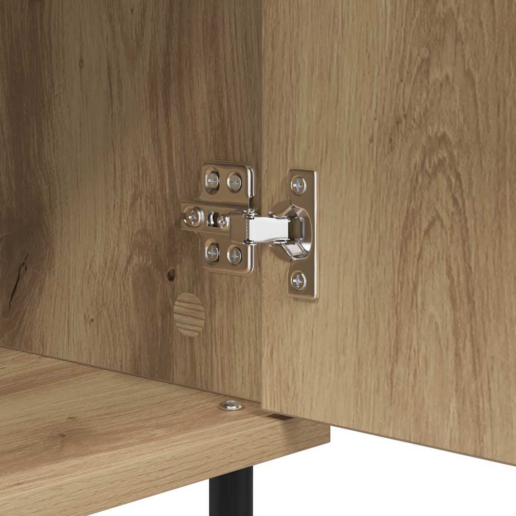 Buffet Chêne artisanal 40 x 35 x 70 cm Bois d'ingénierie et fer - XIOS