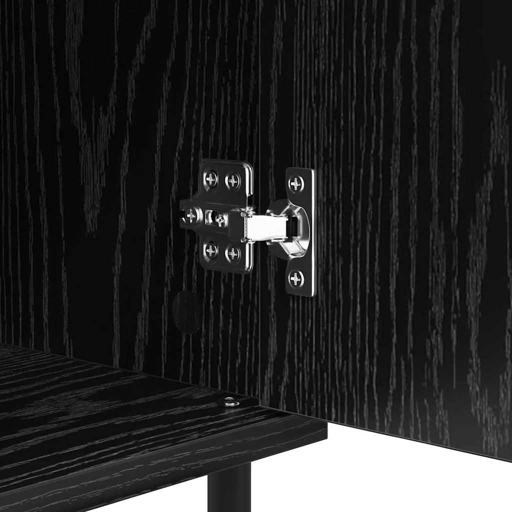 Buffet Chêne noir 40 x 35 x 70 cm Bois d'ingénierie et fer - XIOS