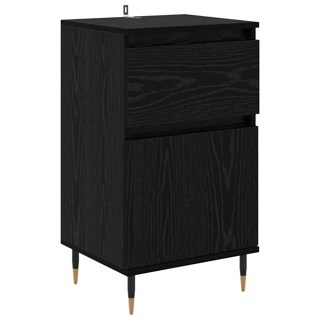 Buffet Chêne noir 40 x 35 x 70 cm Bois d'ingénierie et fer - XIOS