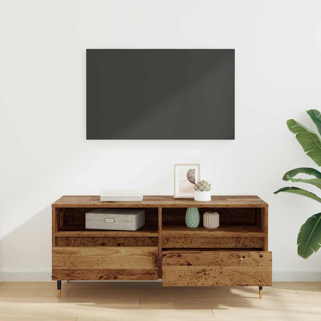 Meuble TV avec tiroir Bois Ancien 100 x 34,5 x 44,5 cm - XIOS
