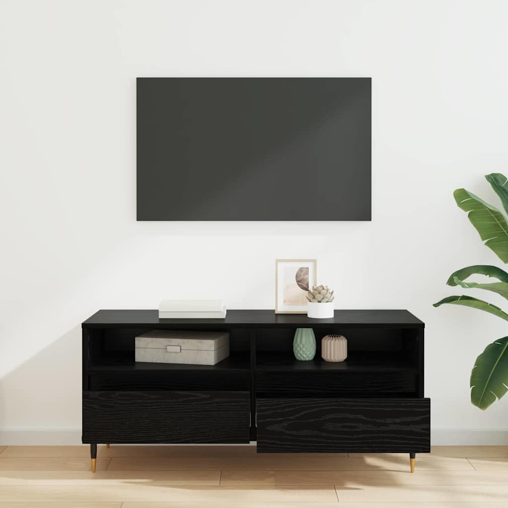 Meuble TV avec tiroir Chêne noir 100 x 34,5 x 44,5 cm - XIOS